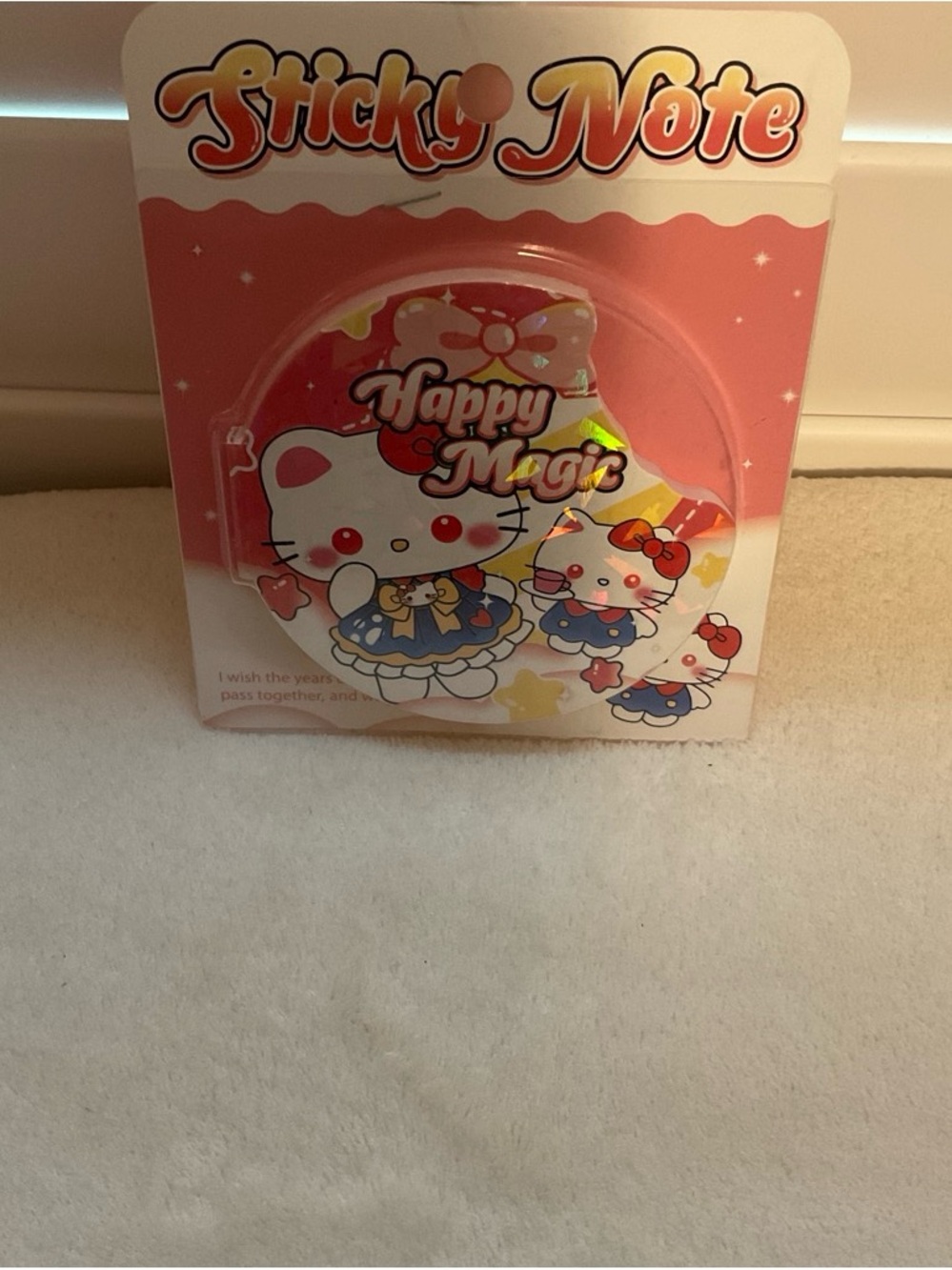 Sanrio Pink White Red Hello Kitty 'Happy Magic' Sticky Notes